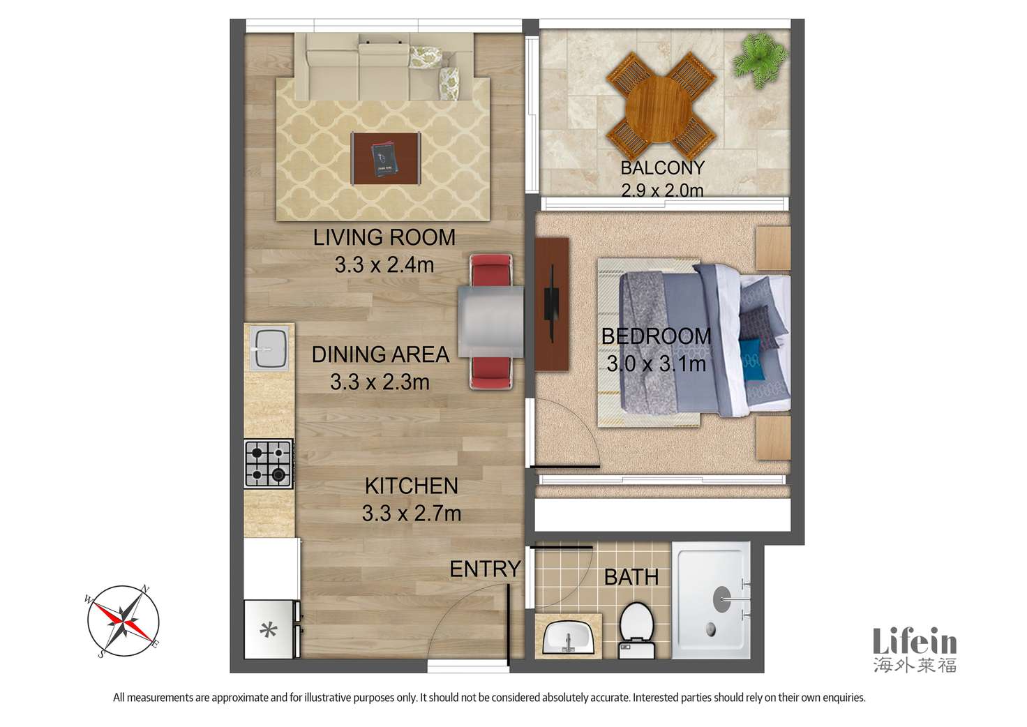 Floorplan of Homely apartment listing, 403/33 Blackwood Street, North Melbourne VIC 3051