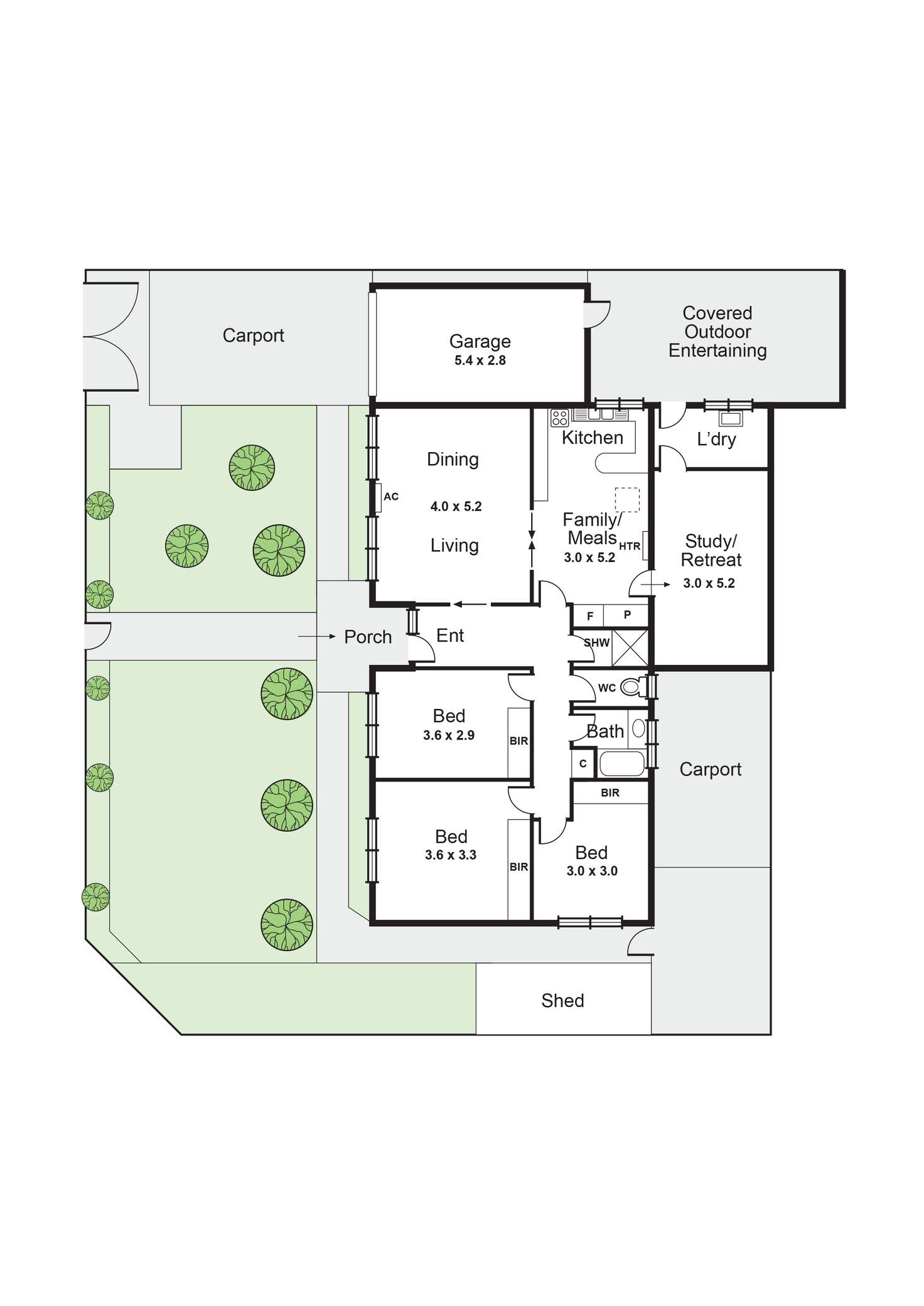 Floorplan of Homely unit listing, 1/292 Koornang Road, Carnegie VIC 3163
