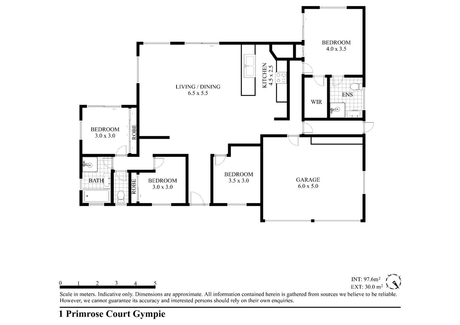 Floorplan of Homely house listing, 1 Primrose Court, Gympie QLD 4570