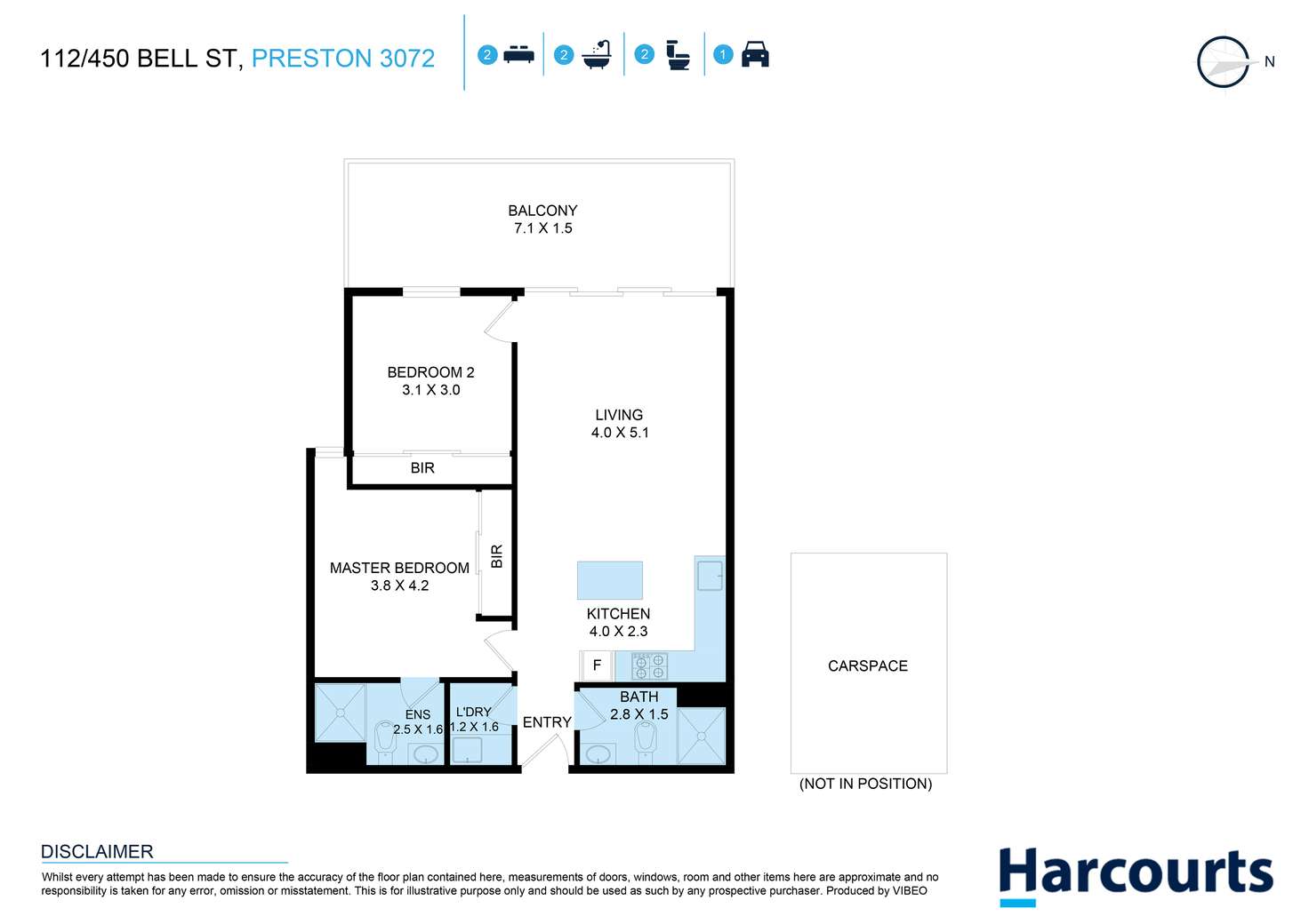 Floorplan of Homely apartment listing, 112/450 Bell Street, Preston VIC 3072