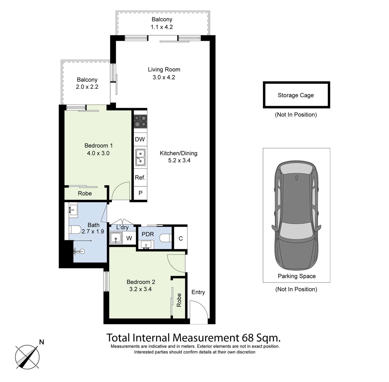 Floorplan of Homely apartment listing, 611/77 Hobsons Road, Kensington VIC 3031