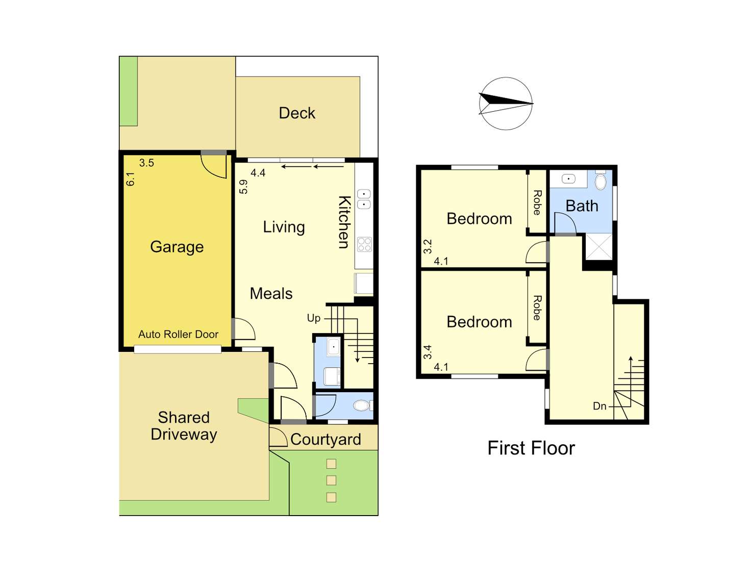 Floorplan of Homely townhouse listing, 4/124 Normanby Avenue, Thornbury VIC 3071
