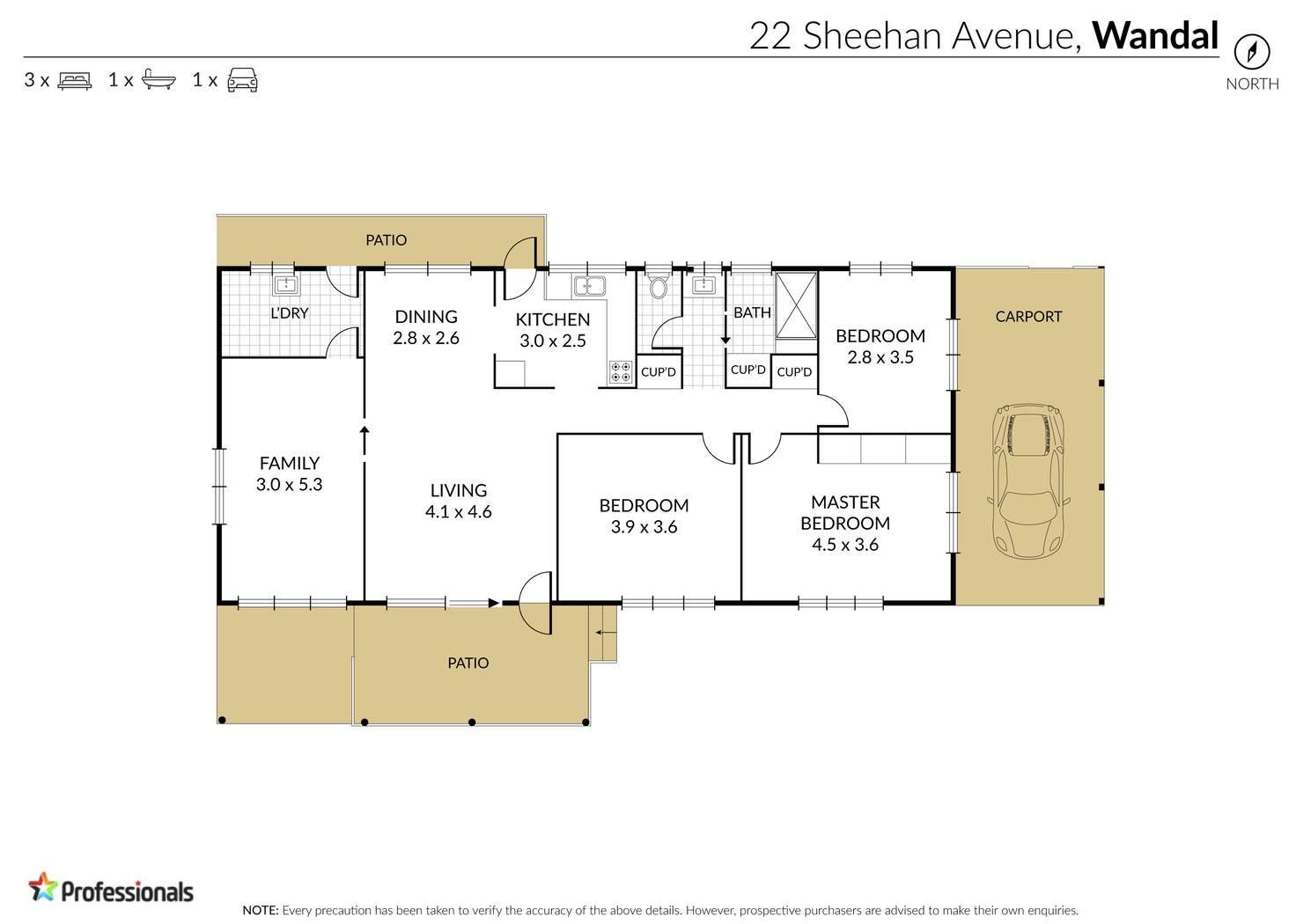 Floorplan of Homely house listing, 22 Sheehan Avenue, Wandal QLD 4700