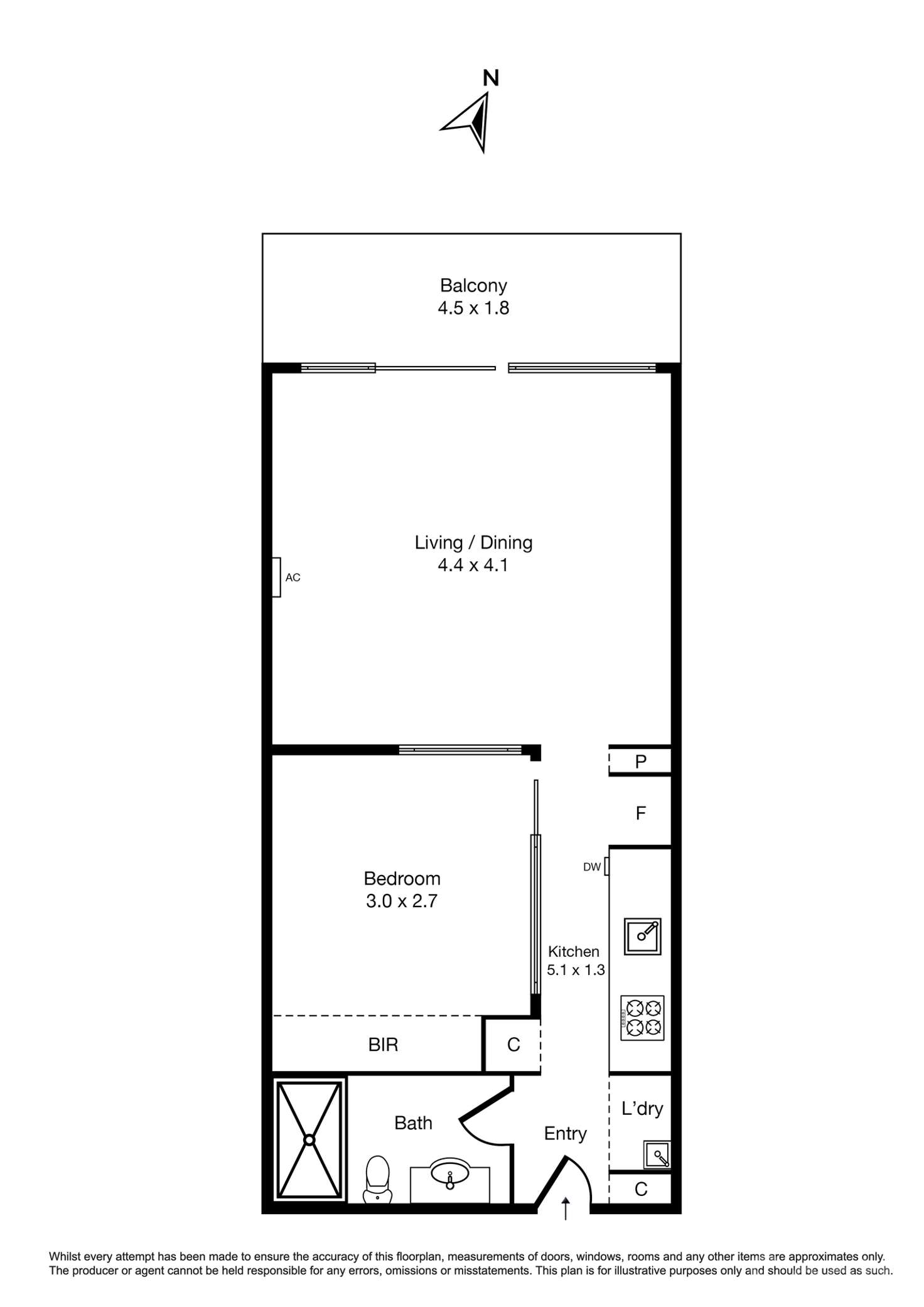 Floorplan of Homely apartment listing, 219/163 Fitzroy Street, St Kilda VIC 3182