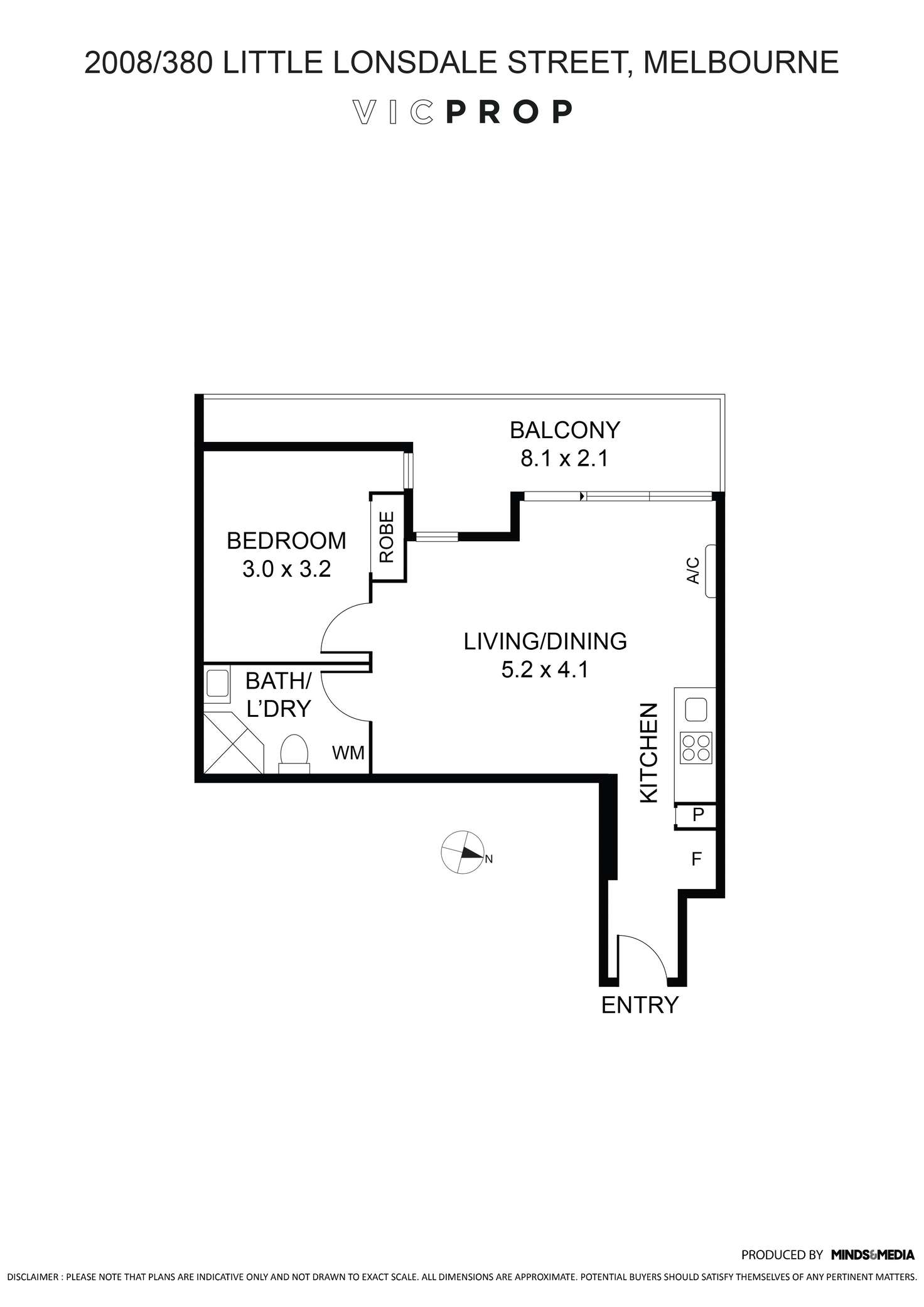 Floorplan of Homely apartment listing, 2008/380 Little Lonsdale Street, Melbourne VIC 3000
