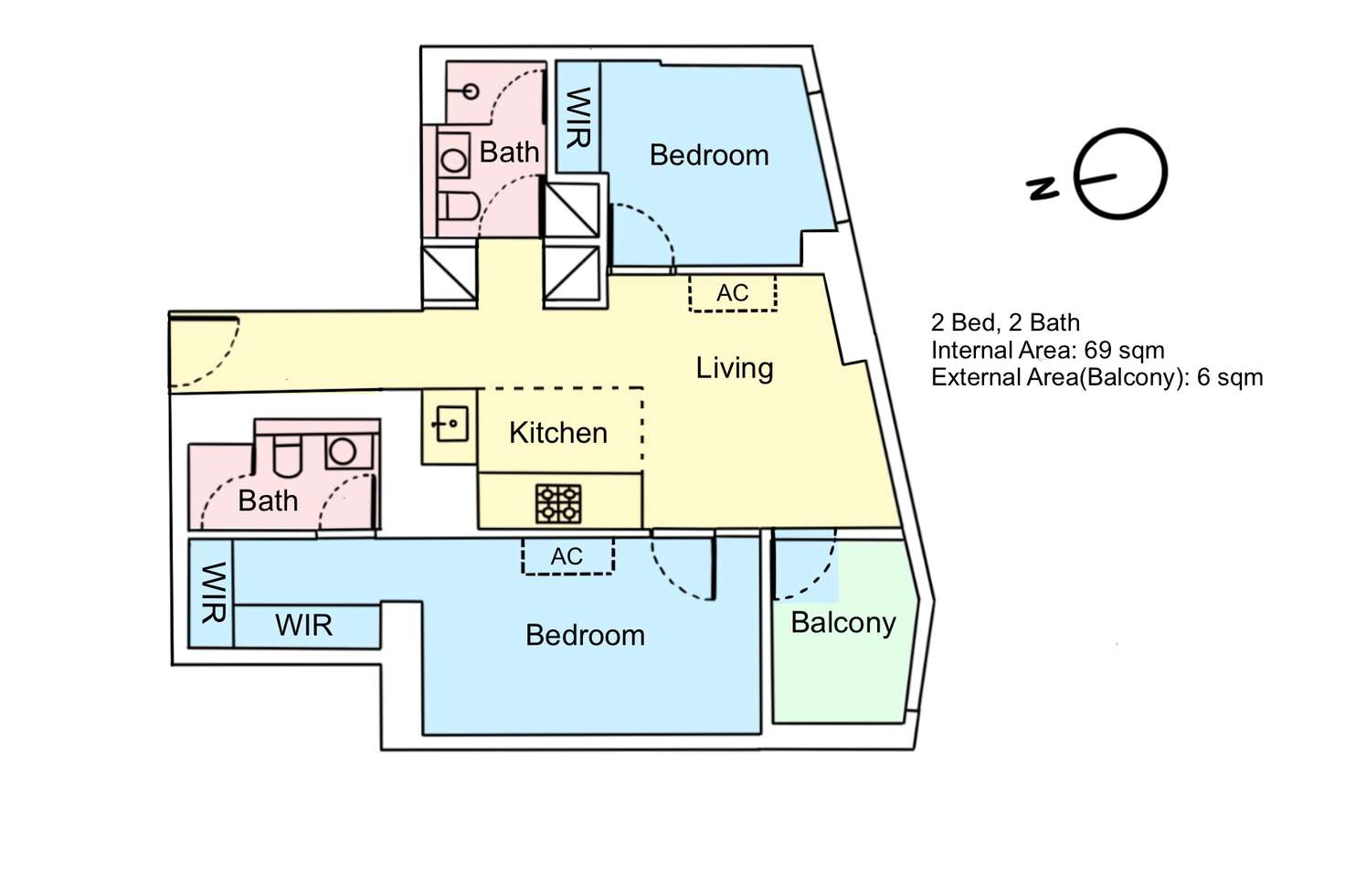 Floorplan of Homely apartment listing, 4307/160 Victoria Street, Carlton VIC 3053
