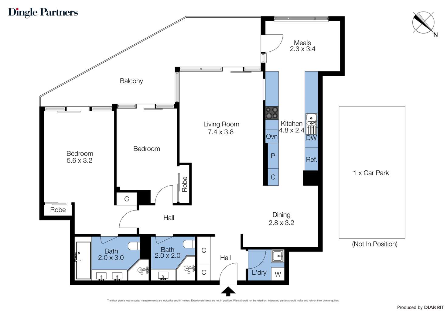 Floorplan of Homely apartment listing, 2101/26 Southgate Avenue, Southbank VIC 3006