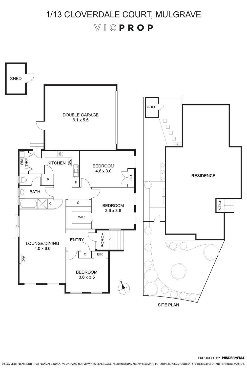 Floorplan of Homely unit listing, 1/13 Cloverdale Court, Mulgrave VIC 3170