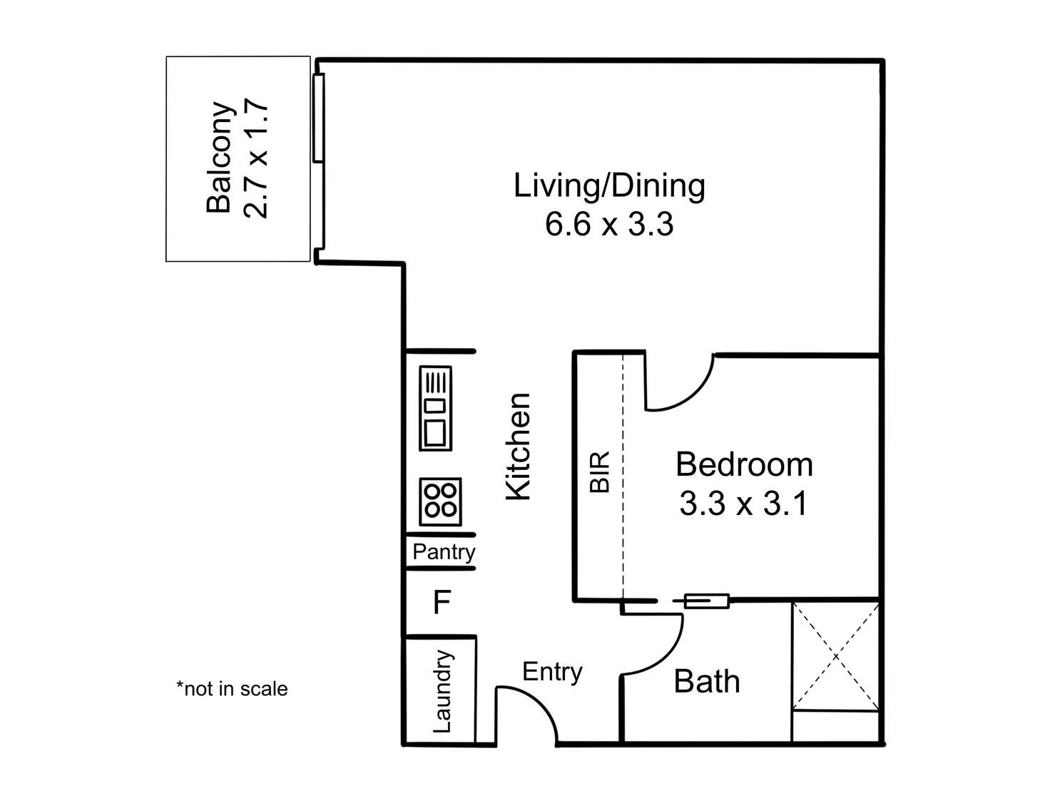 Floorplan of Homely apartment listing, 110/25-33 Wills Street, Melbourne VIC 3000