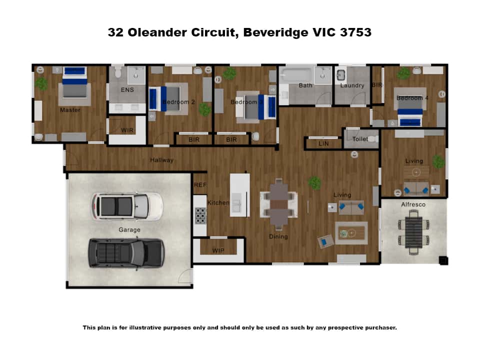 Floorplan of Homely house listing, 32 Oleander Circuit, Beveridge VIC 3753