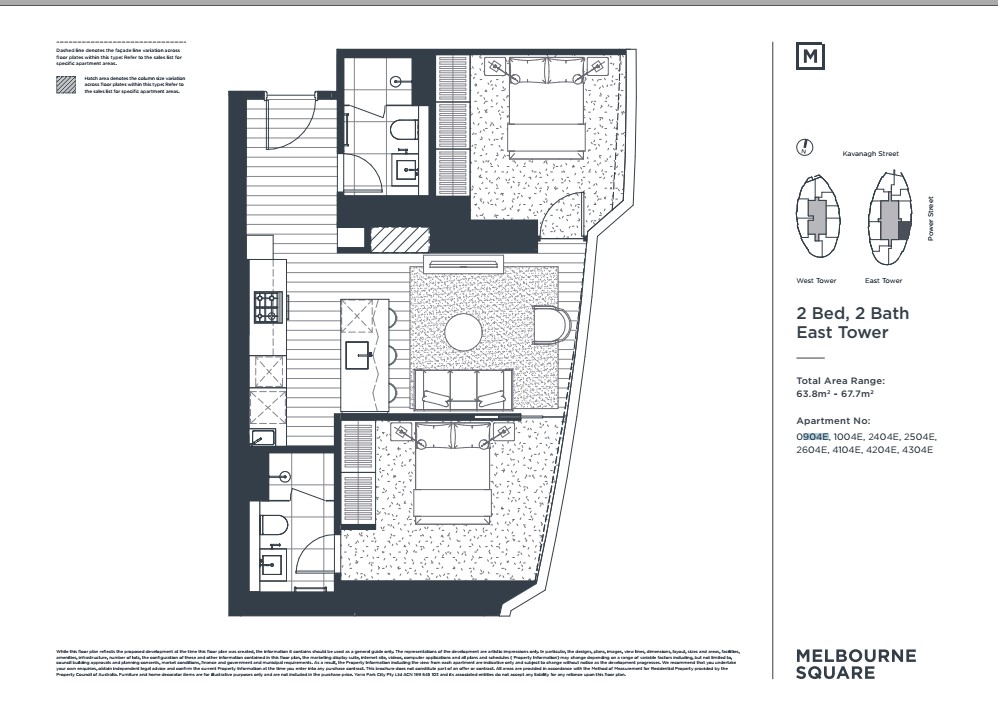 Floorplan of Homely apartment listing, 904E/18 Hoff  Boulevarde, Southbank VIC 3006