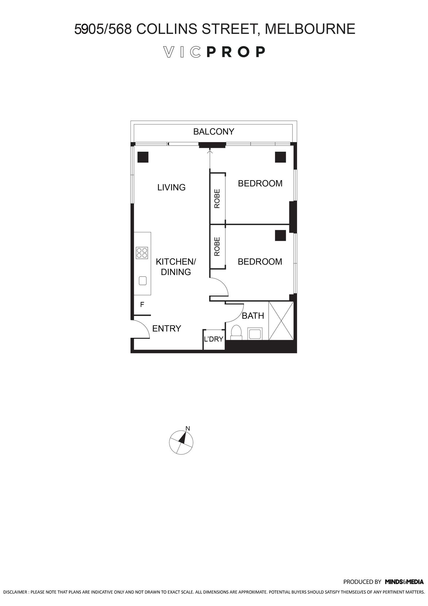 Floorplan of Homely apartment listing, 5905/568 Collins Street, Melbourne VIC 3000