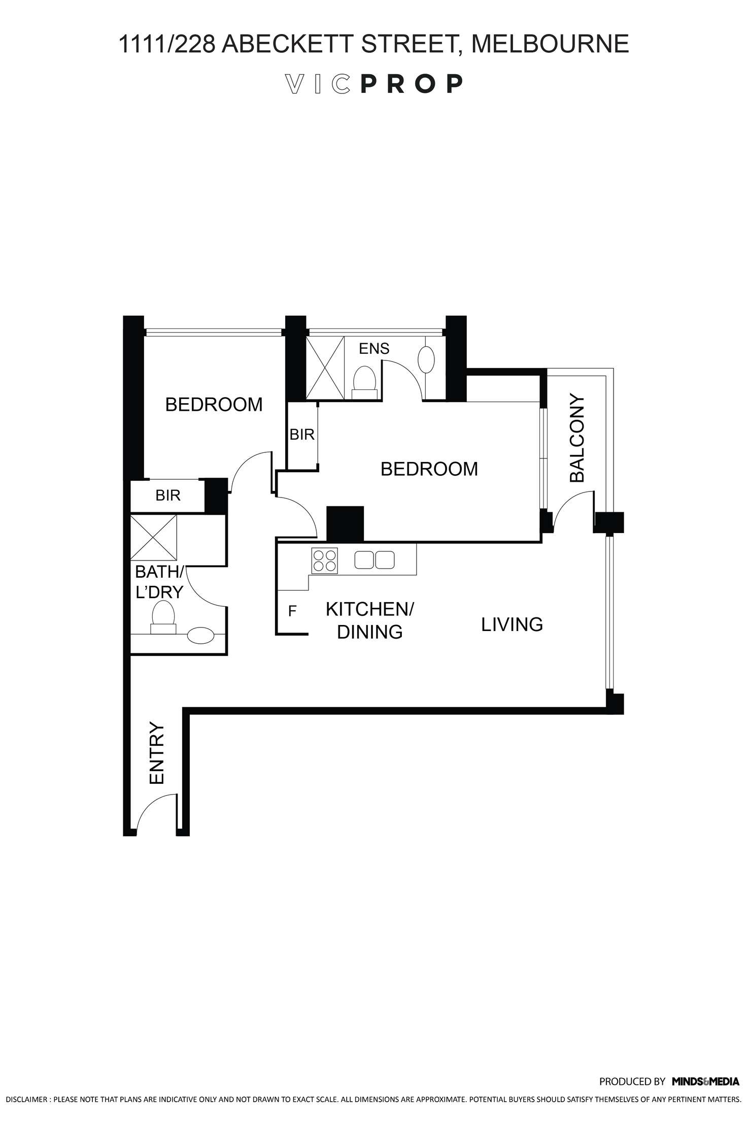 Floorplan of Homely apartment listing, 1111/228 Abeckett Street, Melbourne VIC 3000