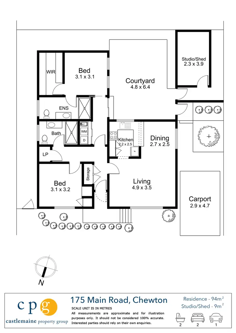 Floorplan of Homely house listing, 175 Main Road, Chewton VIC 3451