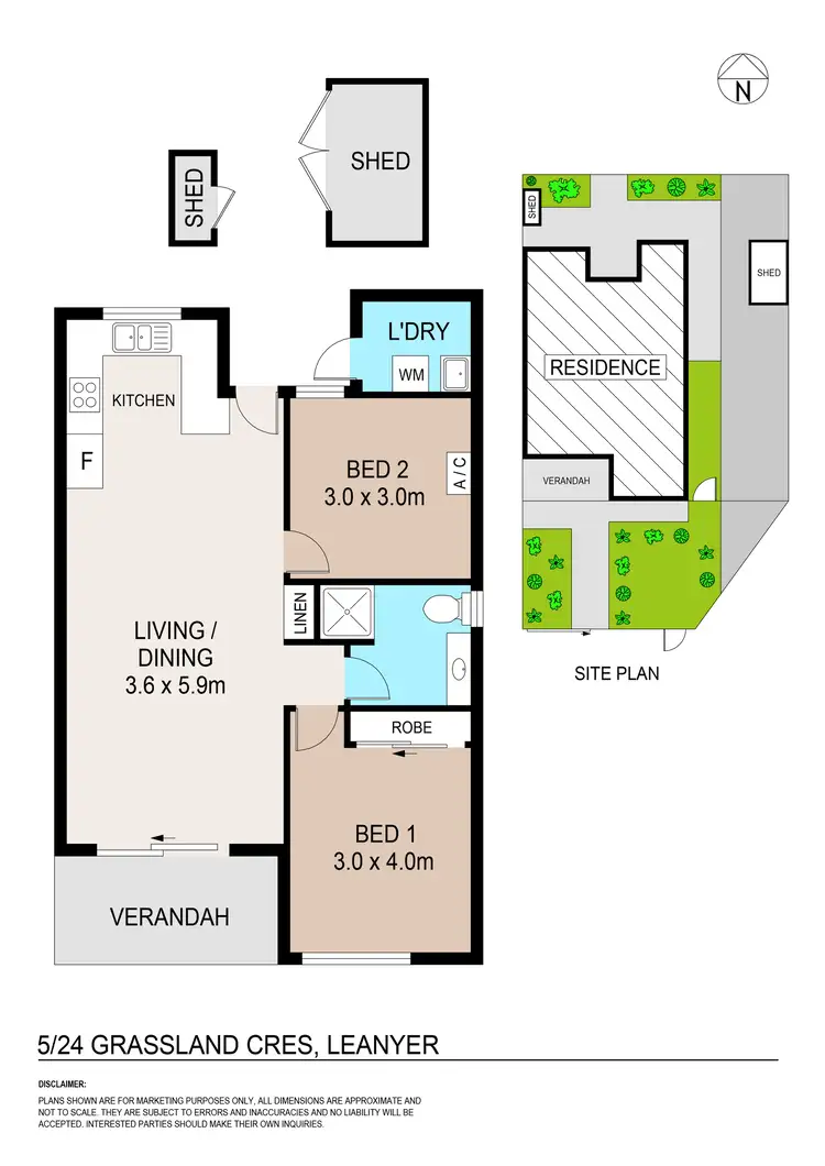 Floorplan of Homely unit listing, 5/24 Grassland Crescent, Leanyer NT 812