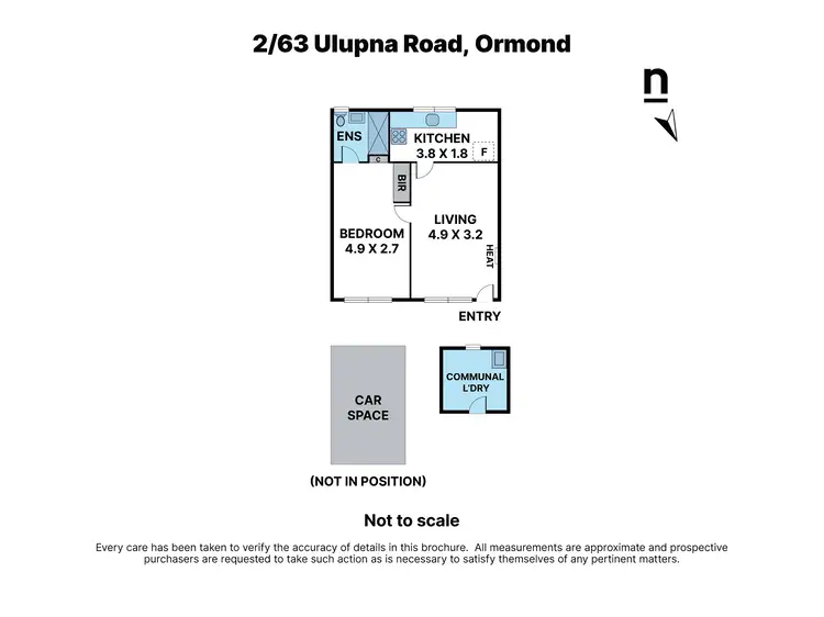 Floorplan of Homely apartment listing, 2/63 Ulupna Road, Ormond VIC 3204