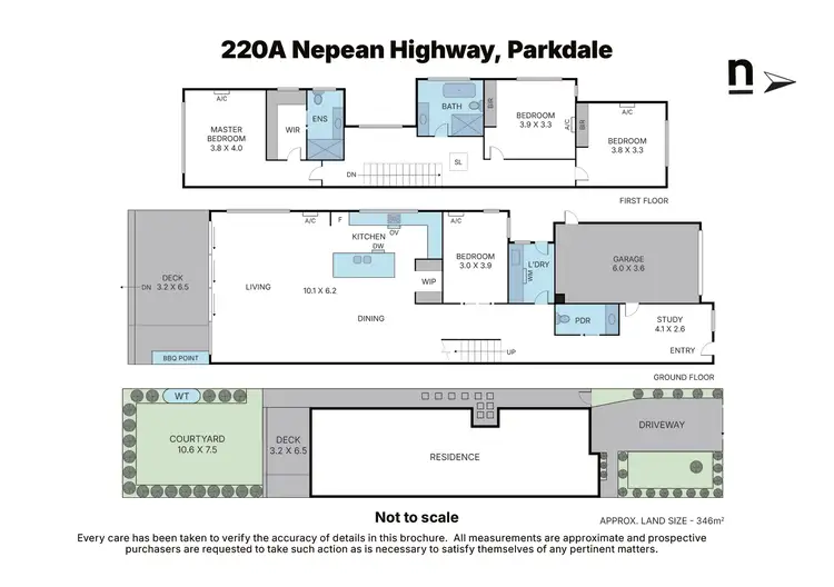Floorplan of Homely townhouse listing, 220A Nepean Highway, Parkdale VIC 3195