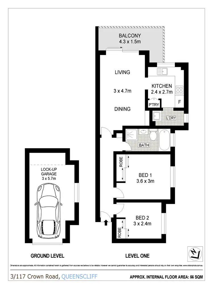 Floorplan of Homely apartment listing, 3/117 Crown Road, Queenscliff NSW 2096