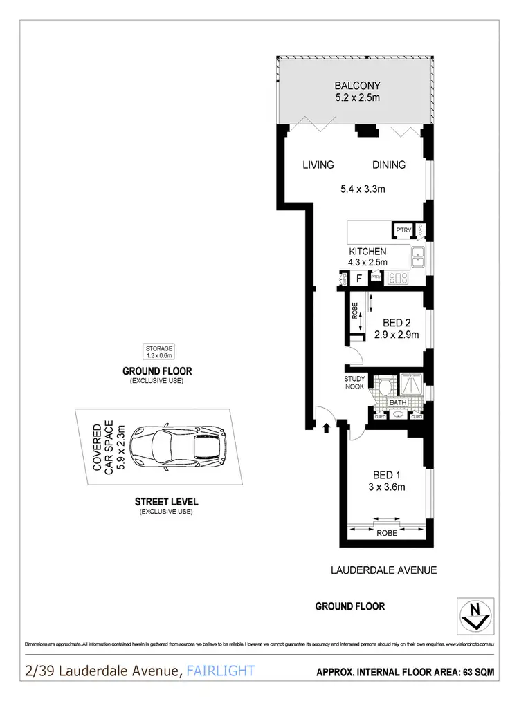 Floorplan of Homely apartment listing, 2/39 Lauderdale Avenue, Fairlight NSW 2094
