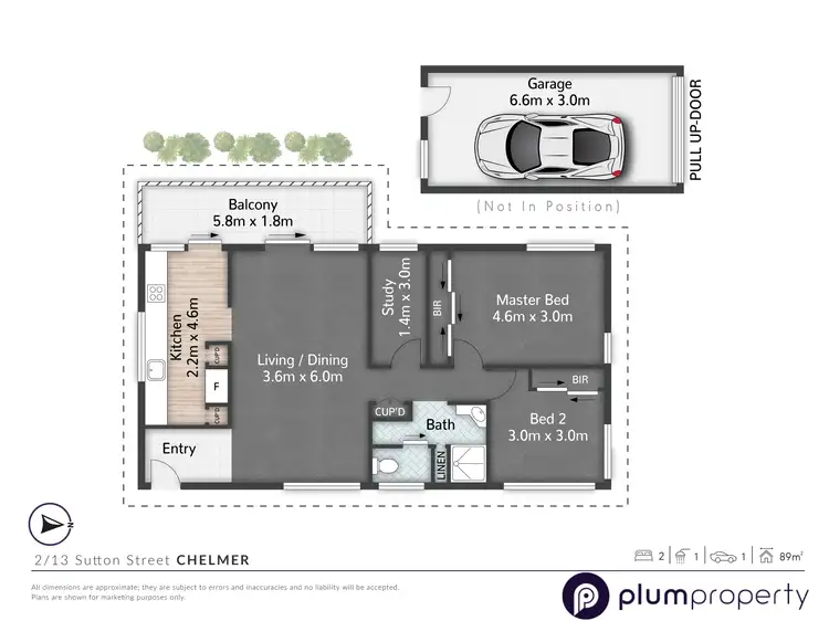 Floorplan of Homely unit listing, 2/13 Sutton Street, Chelmer QLD 4068