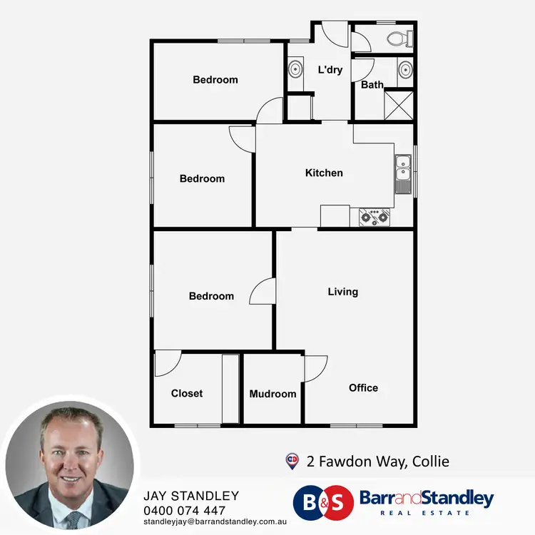 Floorplan of Homely house listing, 2 Fawdon Way, Collie WA 6225