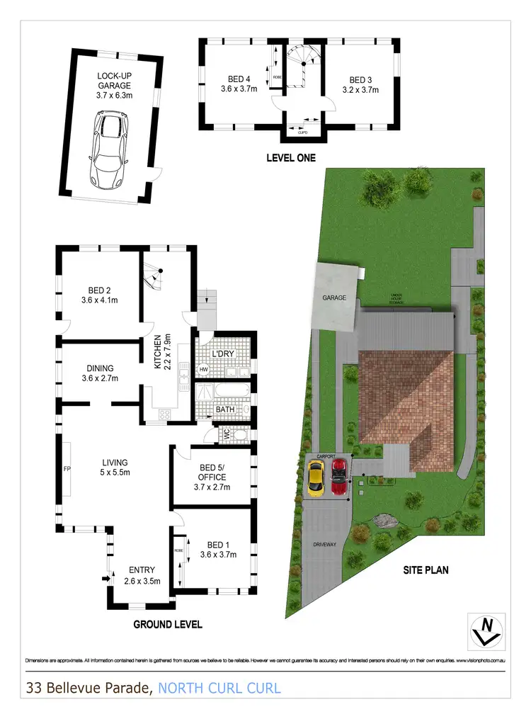 Floorplan of Homely house listing, 33 Bellevue Parade, North Curl Curl NSW 2099