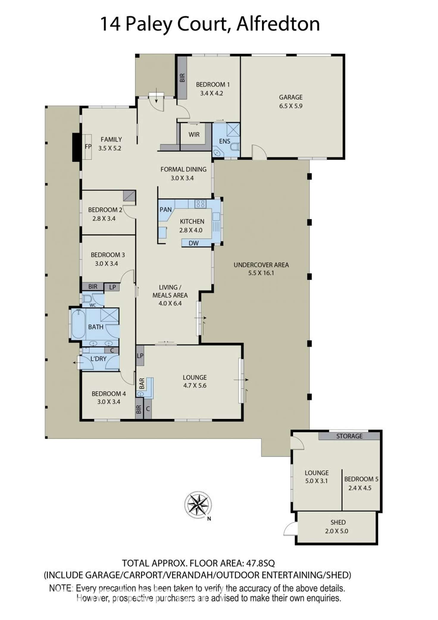 Floorplan of Homely house listing, 14 Paley Court, Alfredton VIC 3350