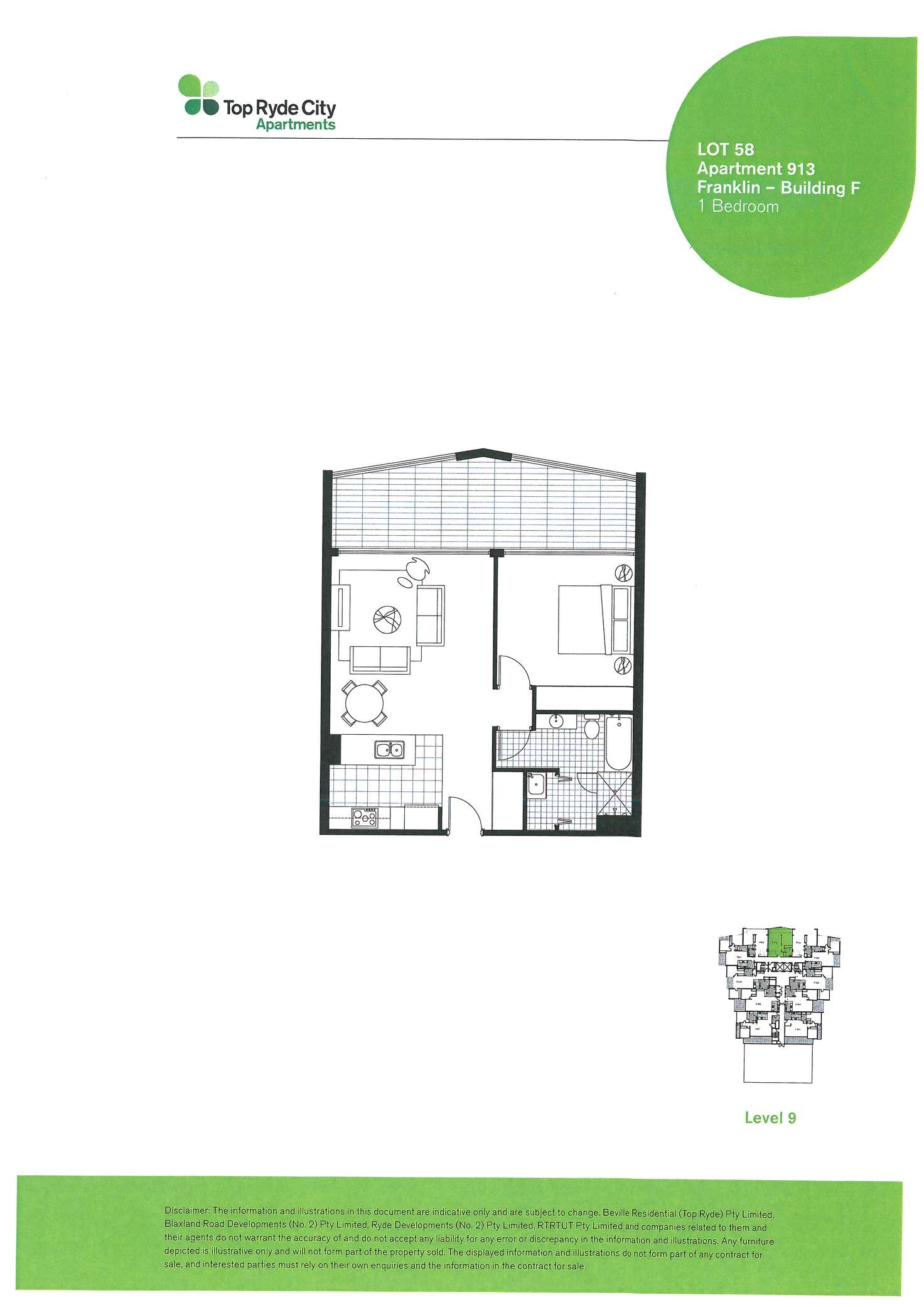 Floorplan of Homely apartment listing, 913F/5 Pope Street, Ryde NSW 2112