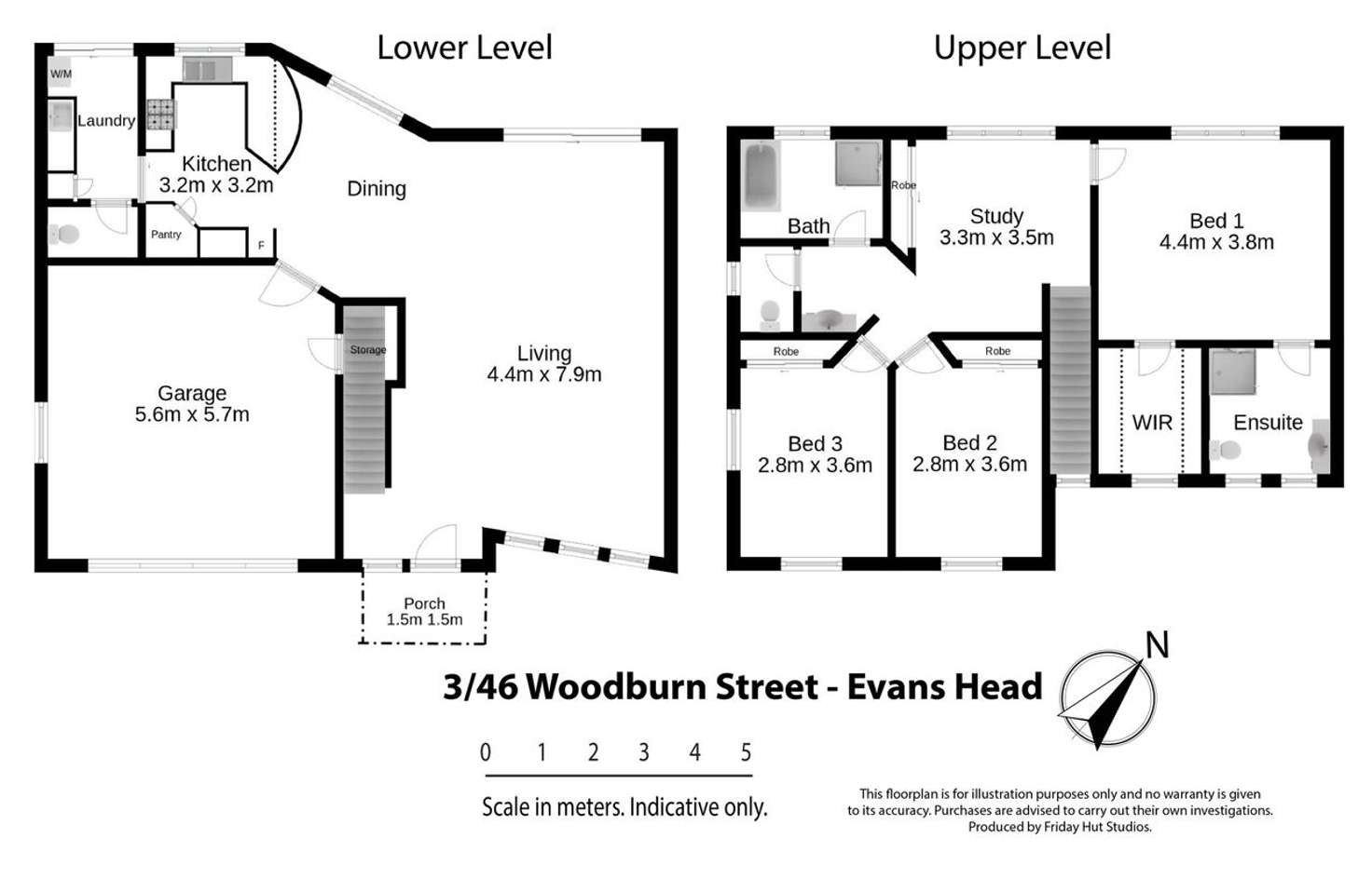 Floorplan of Homely townhouse listing, 3/46 Woodburn Street, Evans Head NSW 2473