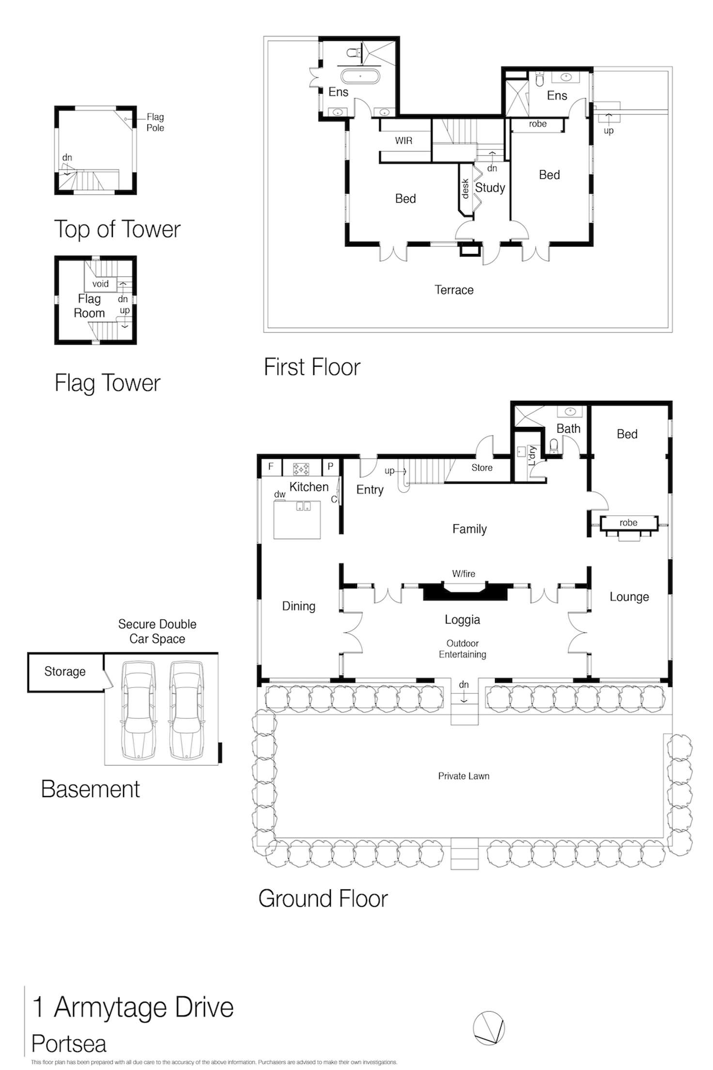 Floorplan of Homely house listing, 1 Armytage Drive, Portsea VIC 3944