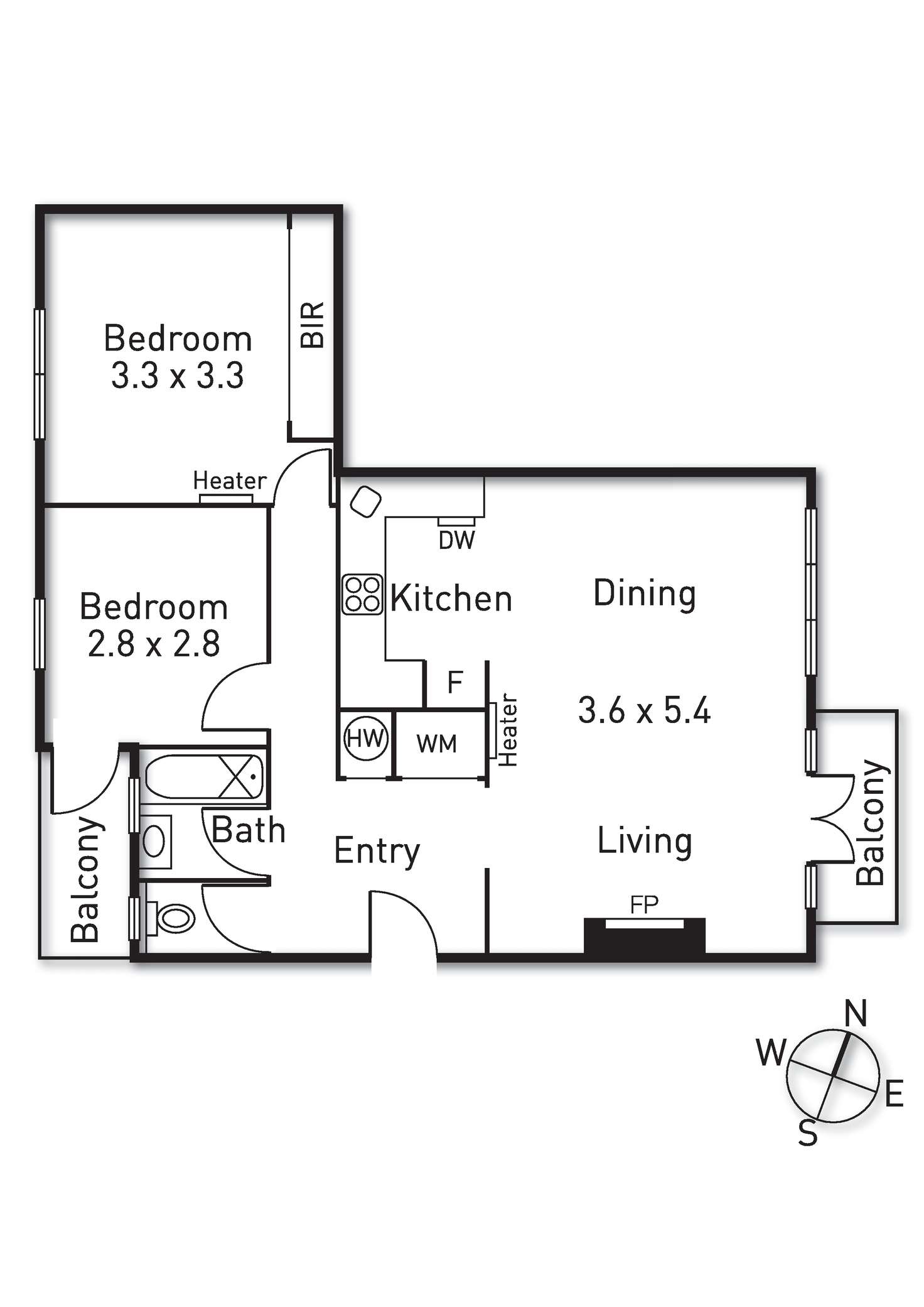 Floorplan of Homely apartment listing, 17/8 Louise Street, Melbourne VIC 3004