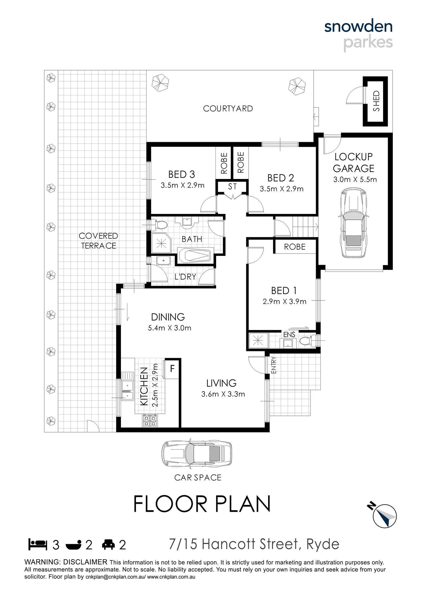Floorplan of Homely villa listing, 7/15-17 Hancott Street, Ryde NSW 2112