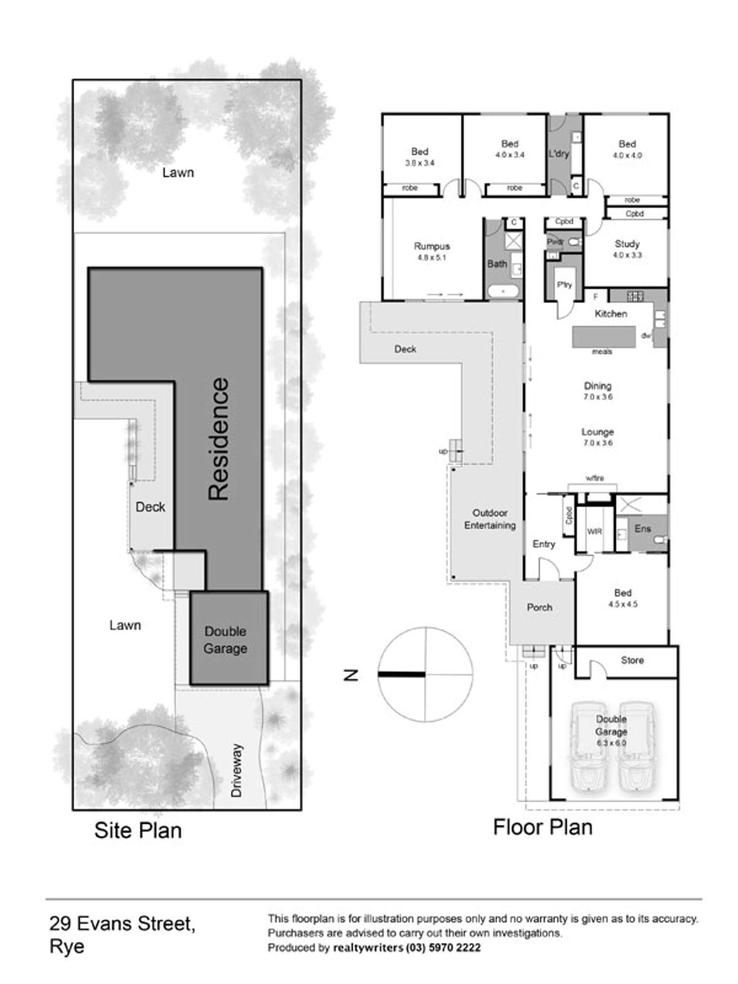 Floorplan of Homely house listing, 29 Evans Street, Rye VIC 3941
