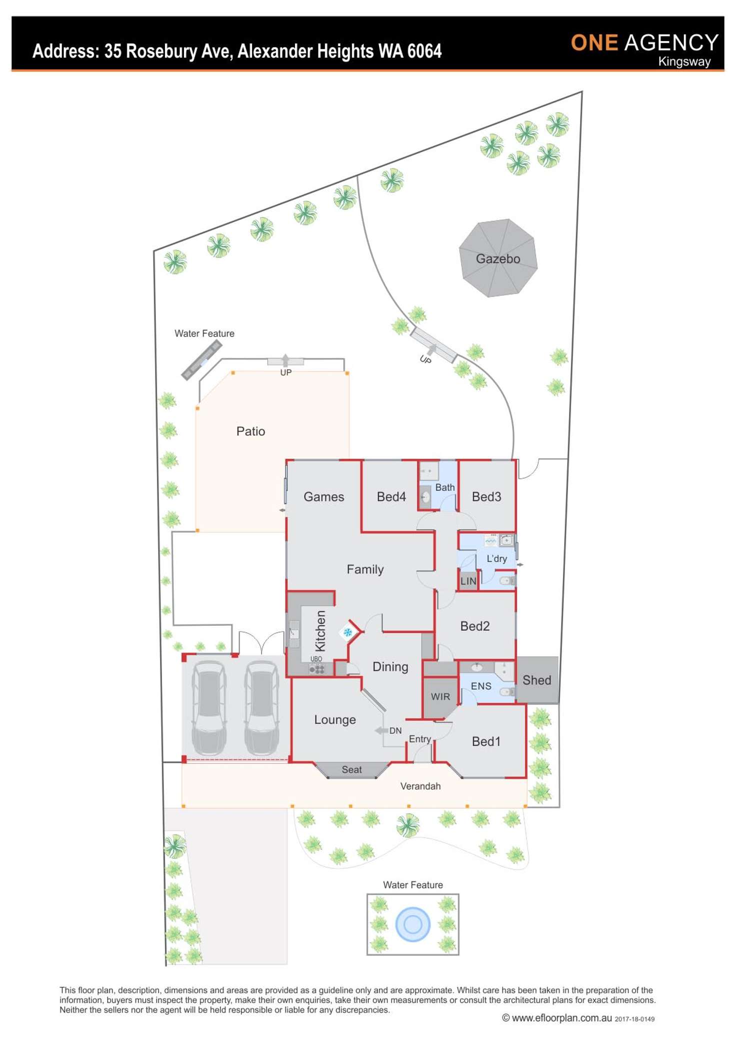 Floorplan of Homely house listing, 35 Rosebury Avenue, Alexander Heights WA 6064