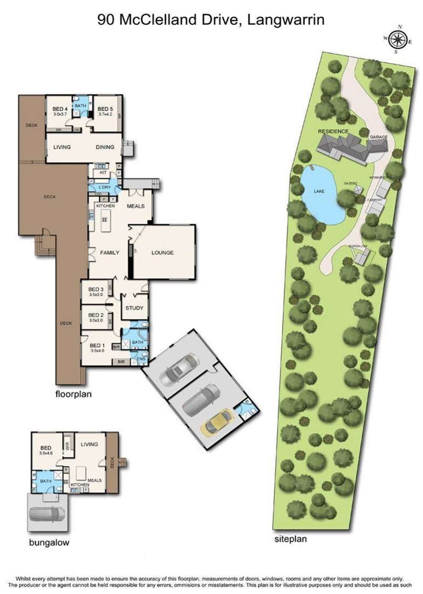 Floorplan of Homely house listing, 90 Mcclelland Drive, Langwarrin VIC 3910