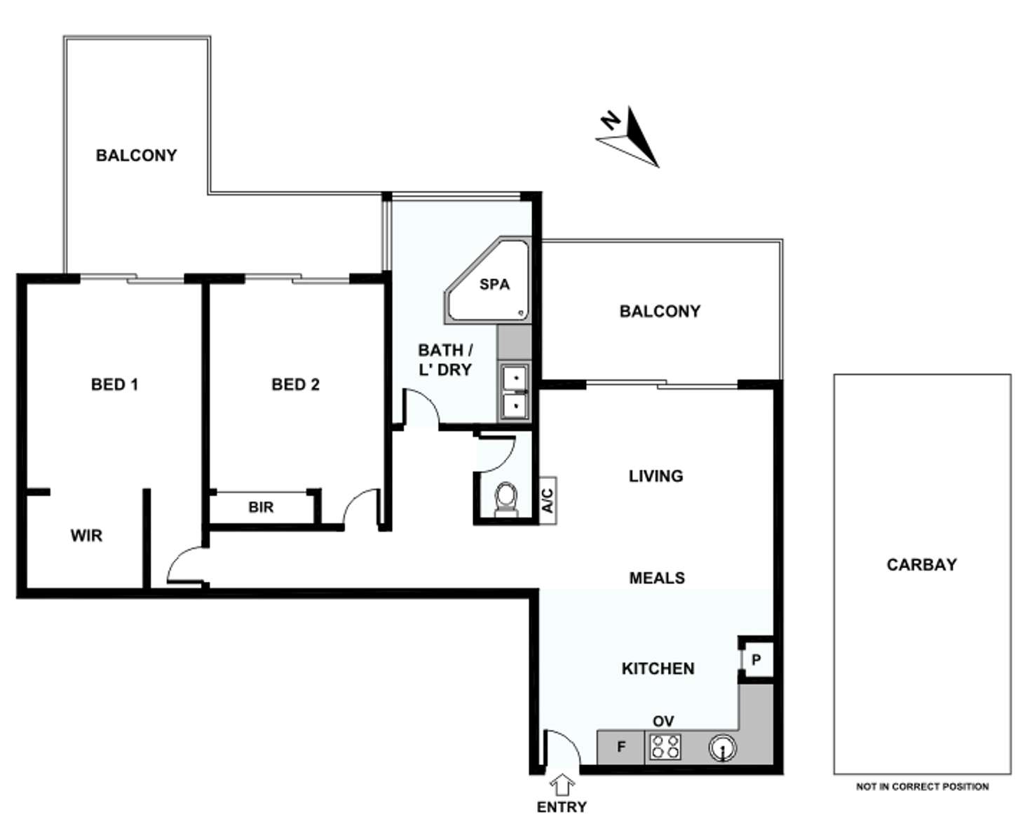 Floorplan of Homely apartment listing, 54/996 Hay Street, Perth WA 6000