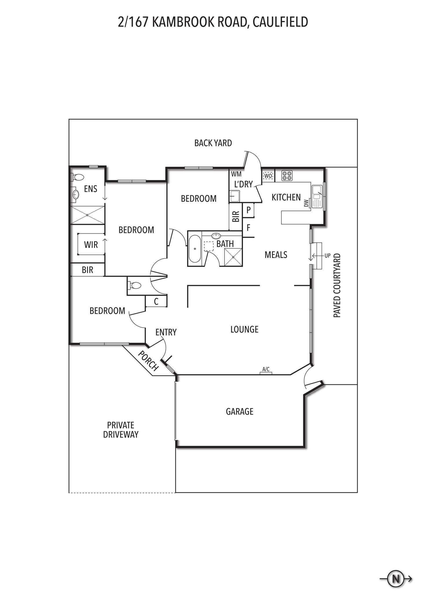 Floorplan of Homely villa listing, 2/167 Kambrook Road, Caulfield VIC 3162