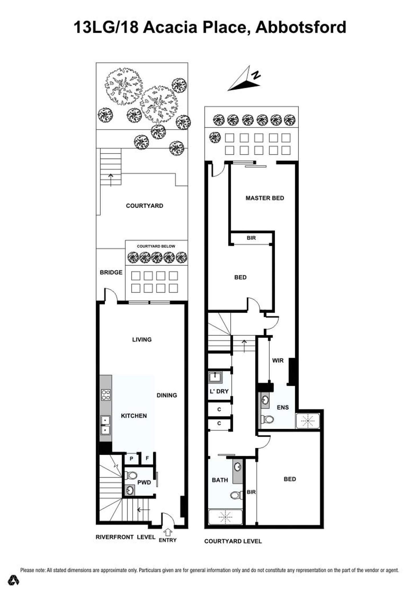Floorplan of Homely apartment listing, 13LG/18 Acacia Place, Abbotsford VIC 3067