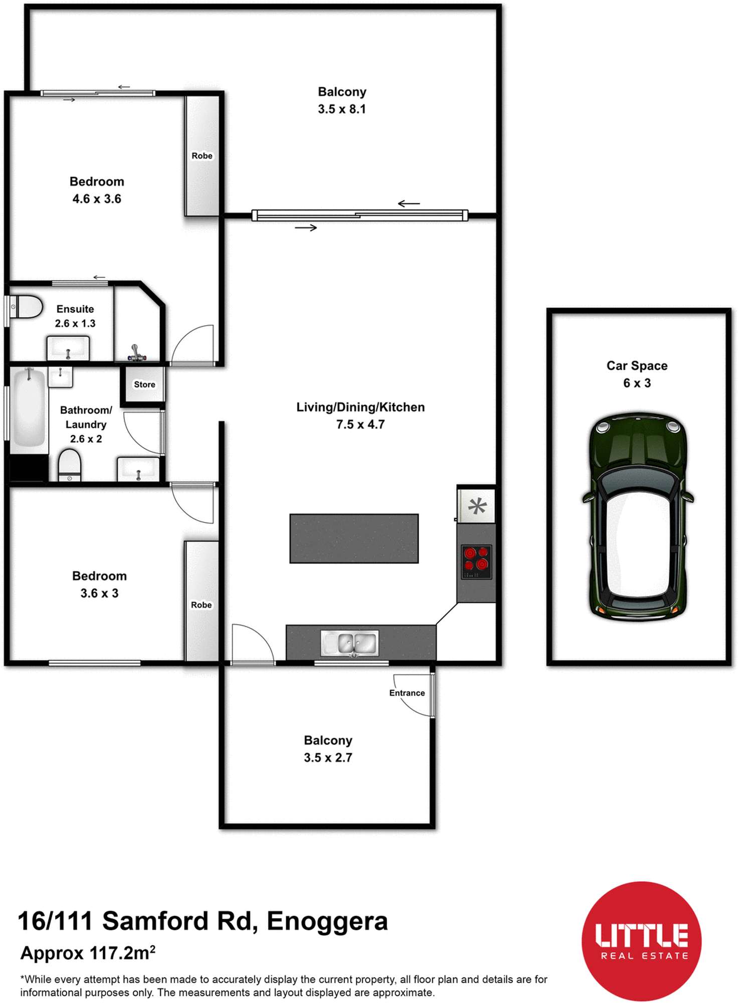 Floorplan of Homely apartment listing, 16/111 Samford Road, Enoggera QLD 4051