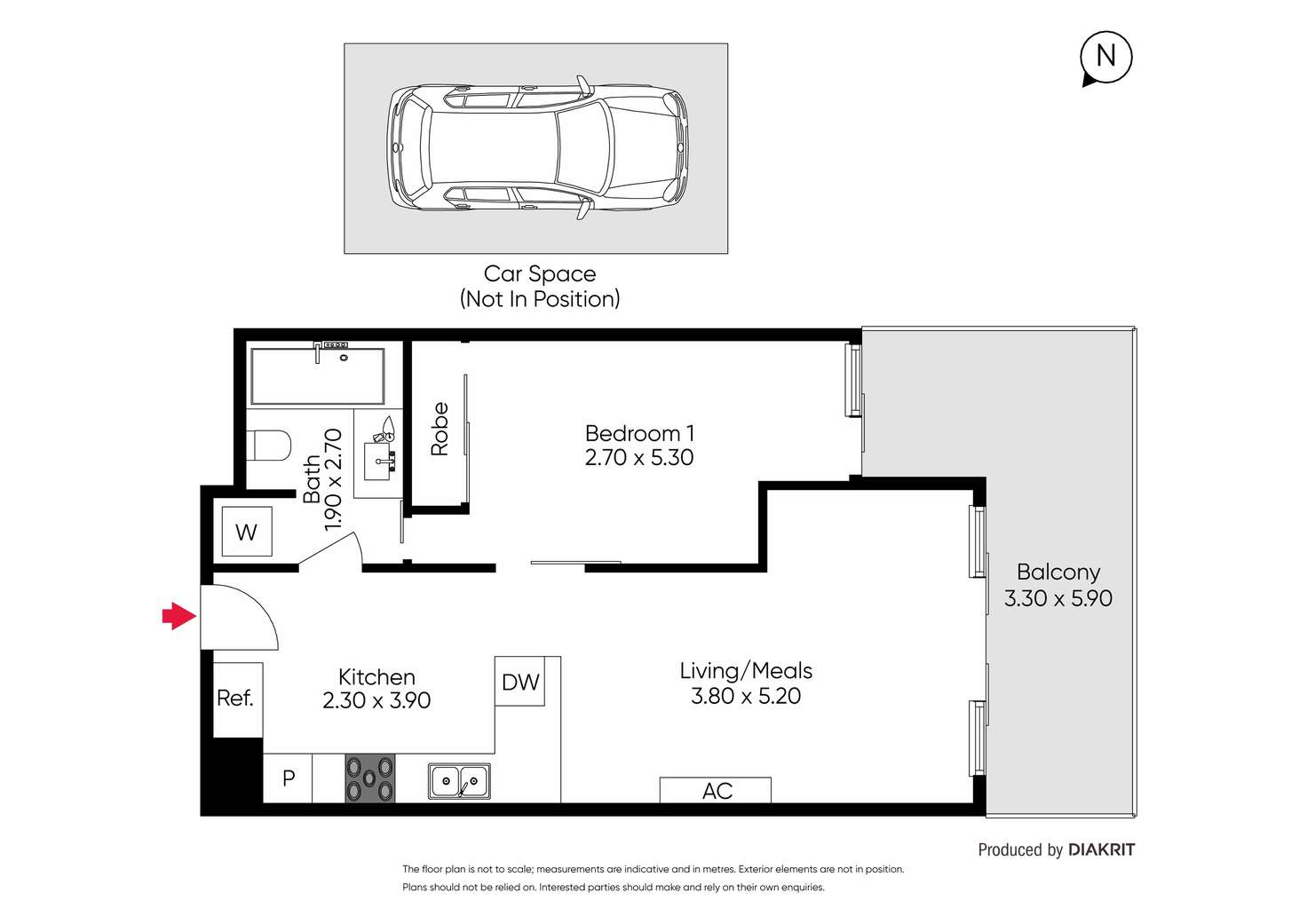 Floorplan of Homely apartment listing, 615/54-60 Nott Street, Port Melbourne VIC 3207