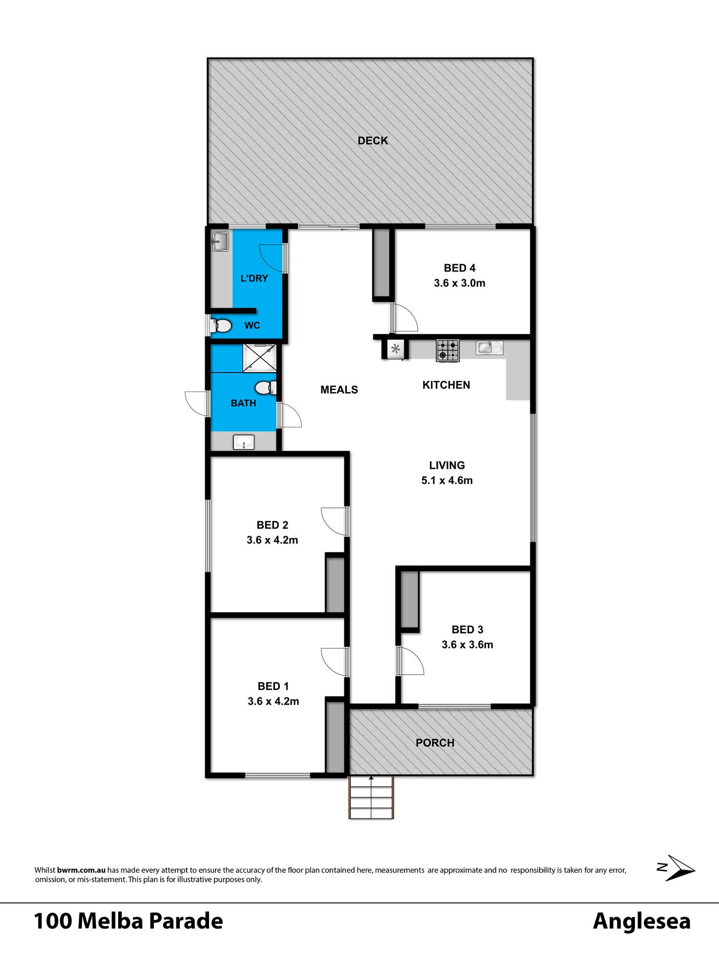 Floorplan of Homely house listing, 100 Melba Parade, Anglesea VIC 3230