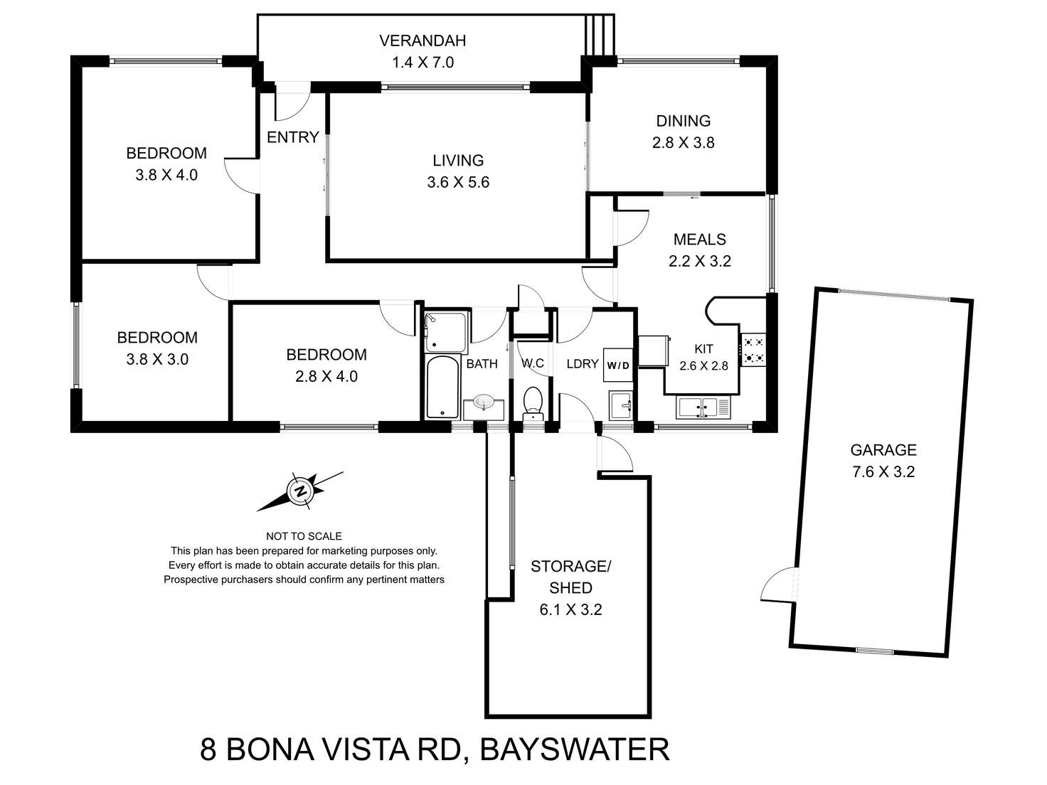 Floorplan of Homely house listing, 8 Bona Vista Road, Bayswater VIC 3153