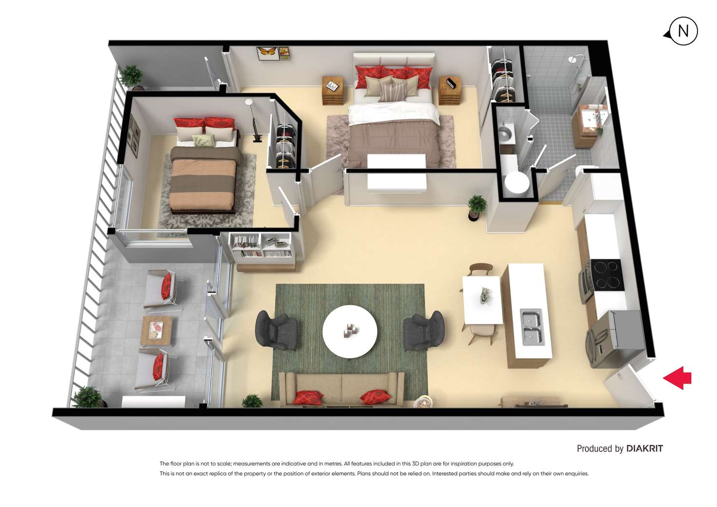 Floorplan of Homely apartment listing, 104/3 Kiernan Avenue, Ivanhoe VIC 3079
