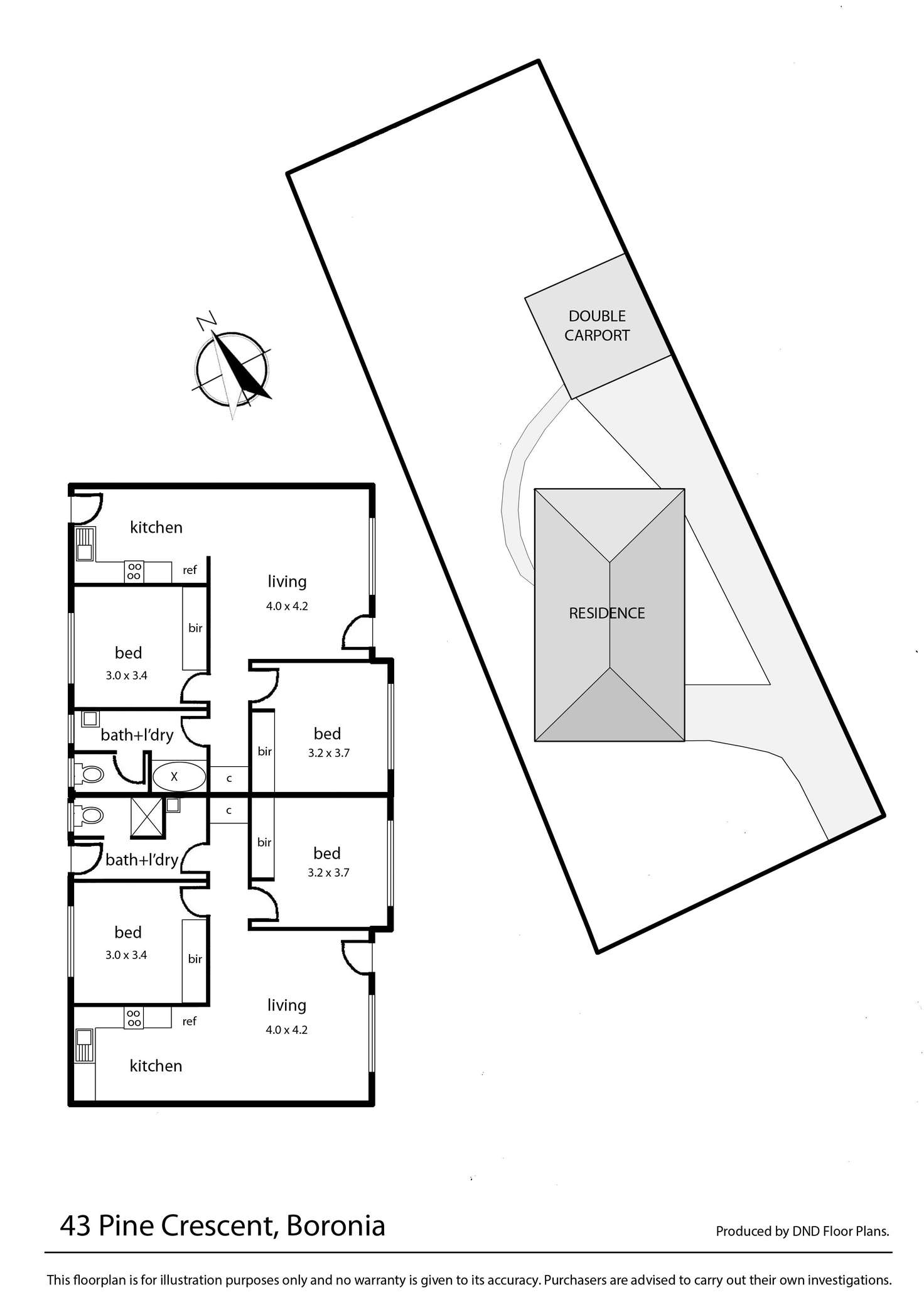 Floorplan of Homely house listing, 43 Pine Crescent, Boronia VIC 3155
