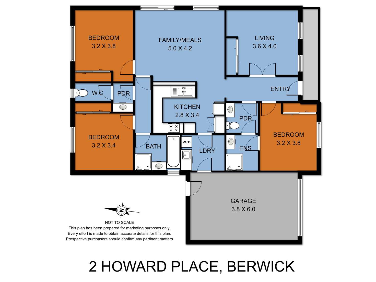 Floorplan of Homely house listing, 2 Howard Place, Berwick VIC 3806