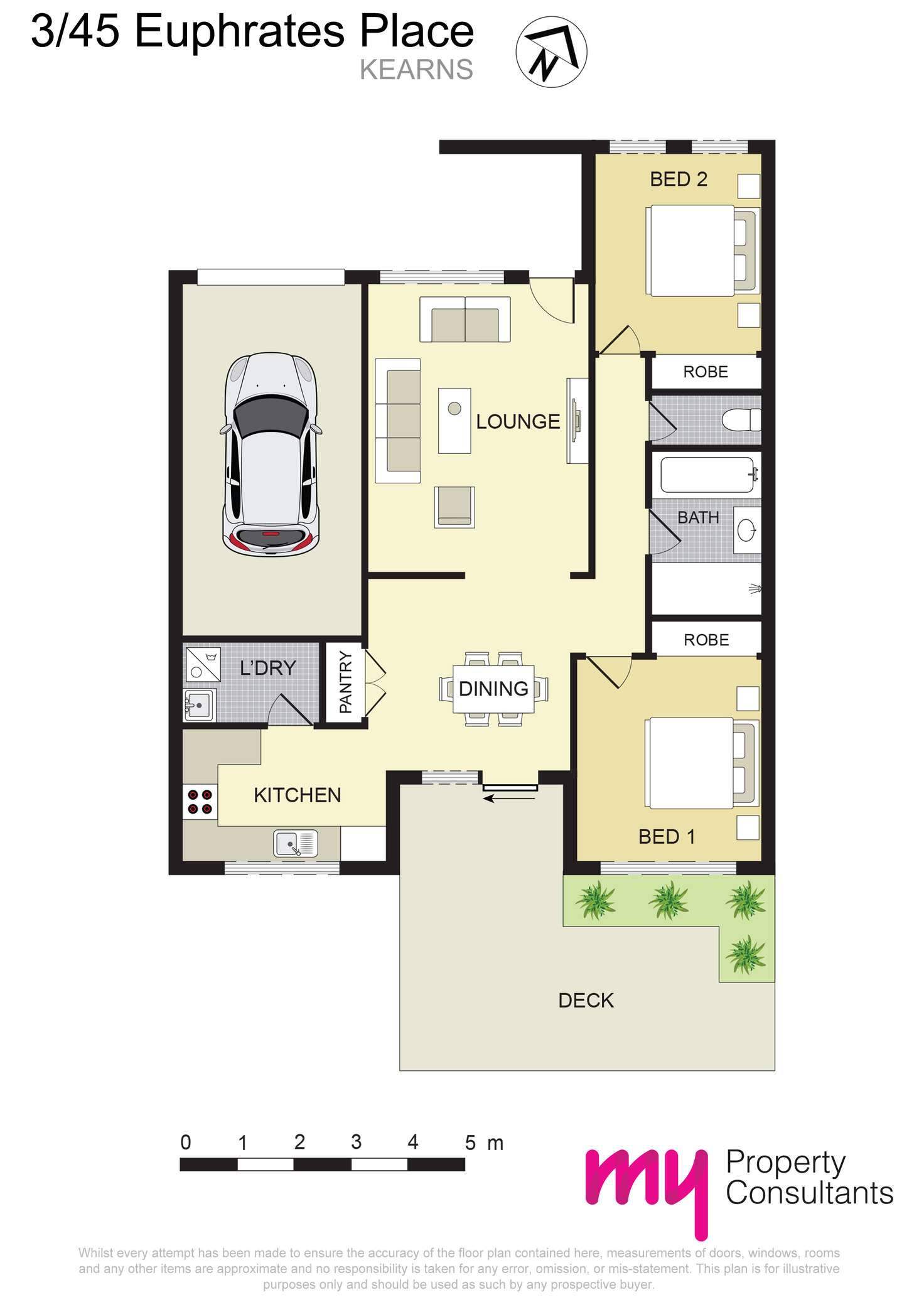 Floorplan of Homely villa listing, 3/45 Euphrates Place, Kearns NSW 2558