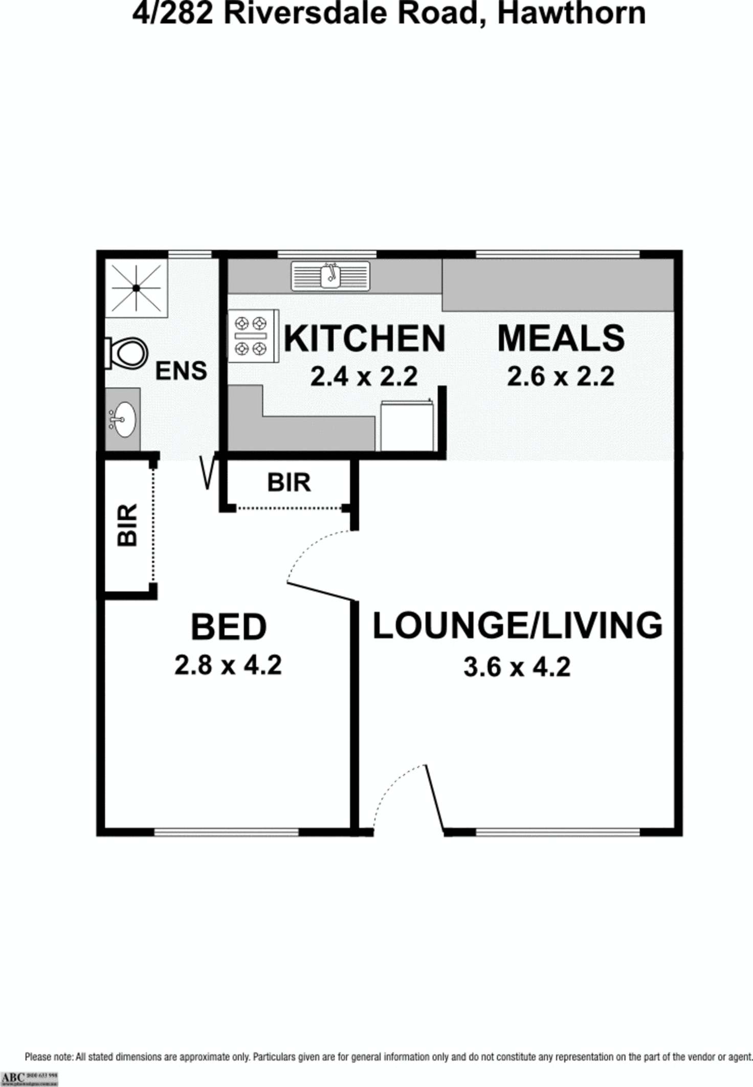 Floorplan of Homely apartment listing, 4/282 Riversdale Road, Hawthorn East VIC 3123