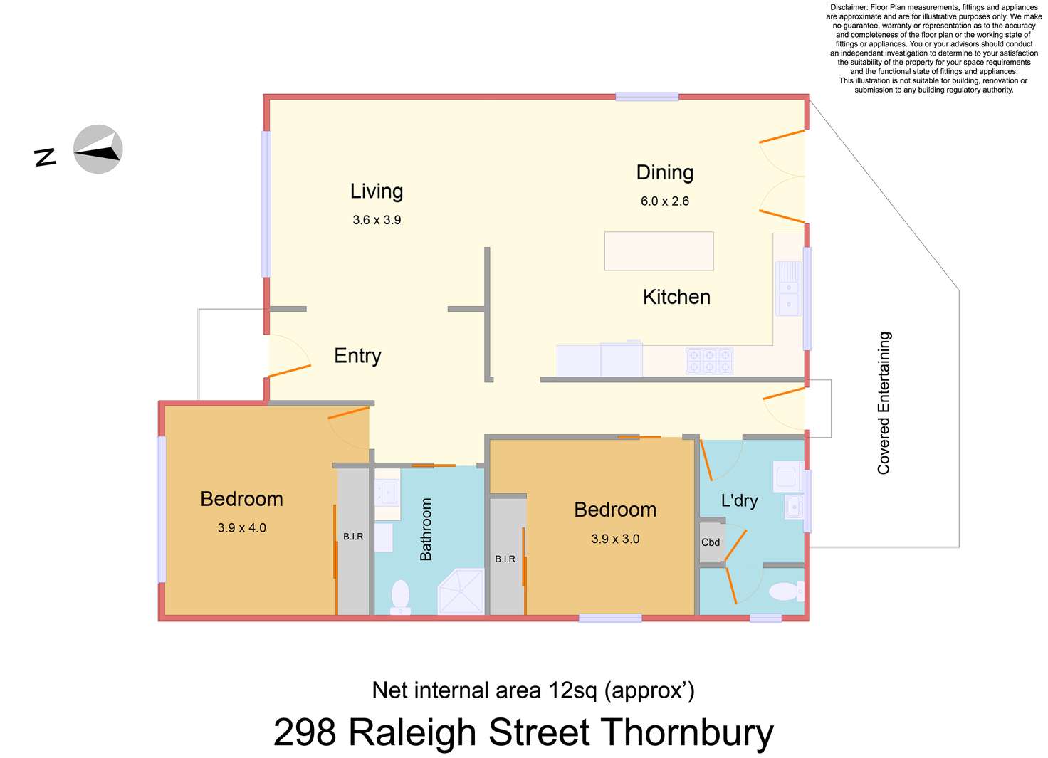Floorplan of Homely house listing, 298 Raleigh Street, Thornbury VIC 3071