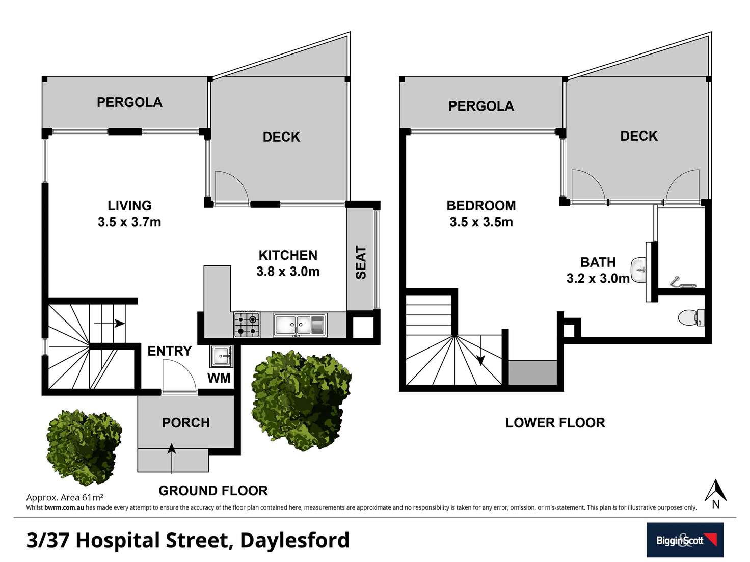 Floorplan of Homely house listing, 3/37 Hospital Street, Daylesford VIC 3460