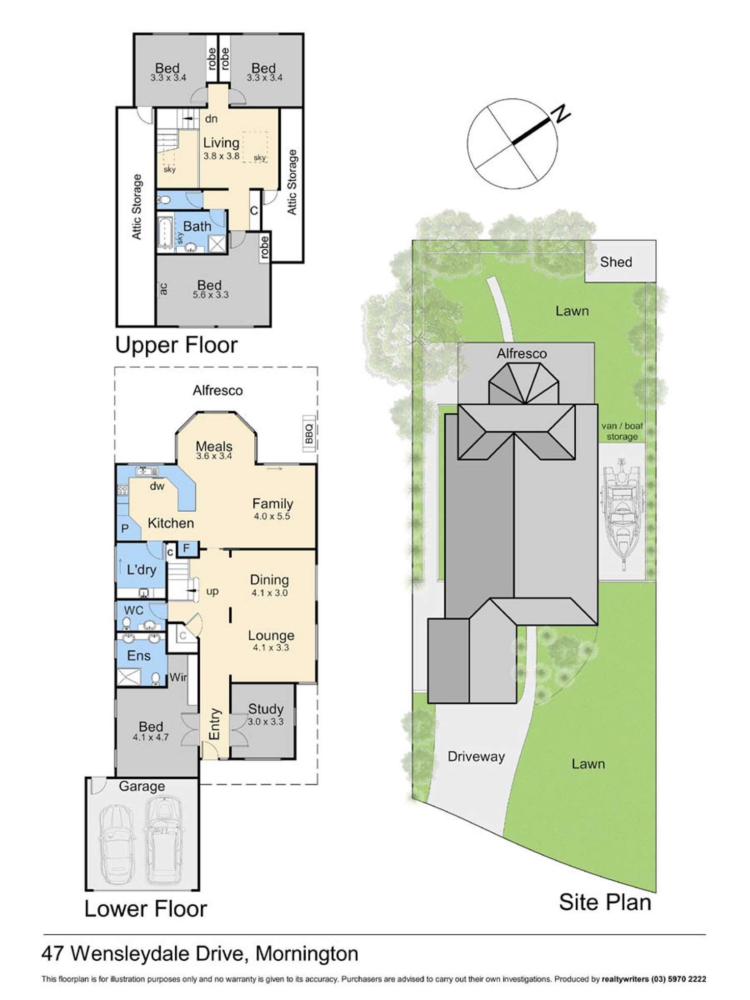 Floorplan of Homely house listing, 47 Wensleydale Drive, Mornington VIC 3931